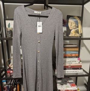 Mango knit v-neck midi dress